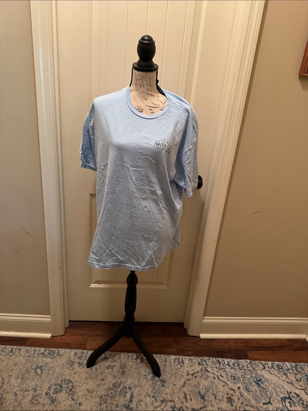 Gildan Light Blue Short-Sleeve Crew Tee with Small Chest Logo